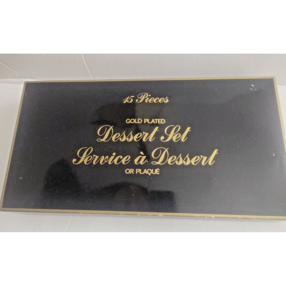VTG Northcraft 15-Piece Gold-Plated Dessert Set Made in Japan Original Box - Picture 1 of 12